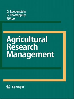 cover image of Agricultural Research Management